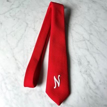 Vintage Nebraska Cornhusker Neck Tie Red White Embroidered N by Story Cr... - €65,54 EUR