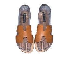 Steven By Steve Madden Greece  Slip On Slide Flat Sandal  Cognac Size 9 Italy - £21.56 GBP