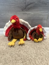 NWT Ty Beanie Buddy and Beanie Baby GOBBLES The Thanksgiving Turkey lot ... - £12.11 GBP