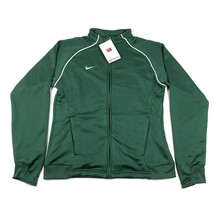 NEW Nike Warm Up Track Jacket Youth Girls S Dark Green Striped Full Zip Soccer - £18.84 GBP