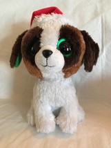 Retired Ty B EAN Ie Boos 2012 Christmas Presents Dog Solid Eye 10&quot; Medium Plush - £11.87 GBP