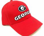 Red University of Georgia Bulldogs UGA Text Logo MVP Curved Bill Adjusta... - $25.43