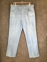 Wrangler 38x32 Men&#39;s Jeans, Light Blue Straight Leg Comfort Relaxed Fit Cotton - £12.01 GBP