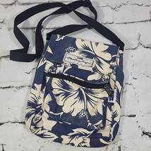 Honolua Surf Co Hawaii Floral CrossBody Bag Blue White - $19.79