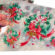 Vintage Clear See Through Christmas Placemats Lot of 4 Candy Cane Bows Snowflake - £29.72 GBP