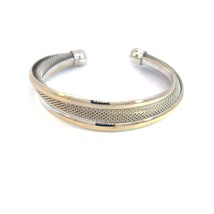 Tiffany &amp; Co Estate Somerset Cuff Bracelet 7&quot; Sterling Silver TIF619 - $386.10