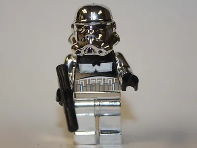 JKStore Stormtrooper Silver Chrome Star Wars Custom Minifigure - £6.62 GBP
