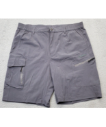 EZRUN Cargo Short Mens Large Gray Stretch Nylon Regular Fit Pockets Outdoor - €20,08 EUR