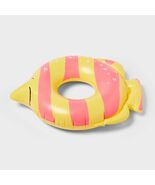 Sun Squad Fishy Swim Tube PVC Water Float Yellow Pink Kids Adults - $218.66 MXN