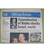 Chicago Tribune: &quot;Assassination of Rabin shocks Israel, world&quot; November ... - $180.37 MXN