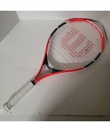 NEW Youth 9-10 Wilson Federer Tennis Racket Orange &amp; Black 25&quot; (Paint Ch... - $264.62 MXN