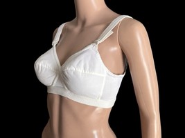 NOS VINTAGE 70s EXQUISITE FORM CONTOUR X BRA 32C WHITE 100% NYLON ONE SE... - $547.59 MXN