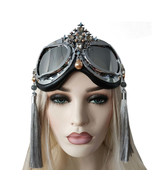 Streampunk Burning Man Festival Baroque Cross Silver Tassel Cyber Goth G... - $58.00