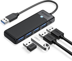 USB 3.0 Hub 4 Port USB Hub Ultra Slim USB Splitter for Laptop for Mac Pro iMac S - £16.63 GBP