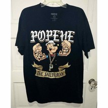 Popeye the Sailorman Graphic Tshirt Black Size Large - £13.43 GBP