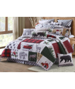 Country Lodge Patchwork King Size Lightweight Reversible Quilt Set - $74.02 CAD