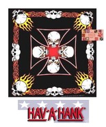 SKULL MALTESE IRON CROSS FLAME Fire Biker Bandana BANDANNA SCARF Scarve ... - $6.74