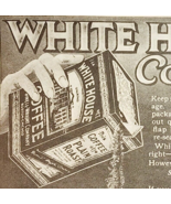 1921 White House Coffee Advertisement Food Ephemera 3.25 x 4.75&quot; - £9.58 GBP