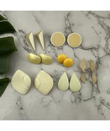 Vintage 90s Earrings Lot Beige Cream Neutral Color Studs 6 Pairs Metal - $373.00 MXN