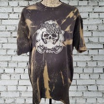 Riot City Australian Wrestling Shirt - Upcycled Skull T-Shirt - Gray Tie... - $16.99