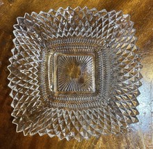 1xVintage Ruffled Bon Bon Dish, Vintage, Westmoreland English Hobnail Square 7&quot; - £15.54 GBP