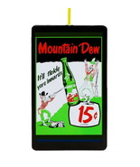 Mt. Dew retro Classic Ad Back-Lit Holiday Christmas Tree Ornament - £15.02 GBP