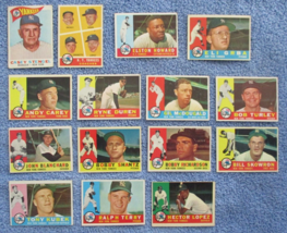 Lot Of 15 Different Vintage 1960 Topps New York Yankees Baseball Cards - £22.95 GBP