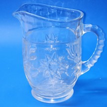 Anchor Hocking Star of David Prescut Glass Small Pitcher Syrup Milk 5.5&quot;... - £14.97 GBP