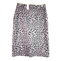 Talbots Pencil Midi Skirt Women 8 Leopard Zip Slit Back Lined Wool Blend... - $22.50
