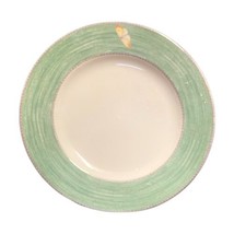 Wedgwood SARAH’S GARDEN 2-Dinner Plates Butterfly Green Rim England Queen&#39;s Ware - £35.48 GBP