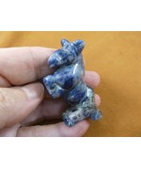 (Y-UNI-731) Blue gray UNICORN horse Figurine carving gemstone love gem u... - $327.89 MXN