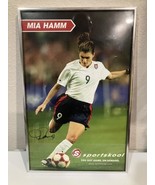 Mia Hamm US Women&#39;s Soccer Hand Signed 17 X 11 Frame Sportskool Poster - $79.14