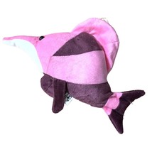 Plush Pink Brown Stuffed Animal Toy Fish Angel Long Nose 12 in length - £8.69 GBP