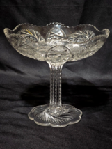 Antique 1925 MCKEE 5.5&quot; Open Jelly Compote SUNBURST Early American Patte... - $17.98