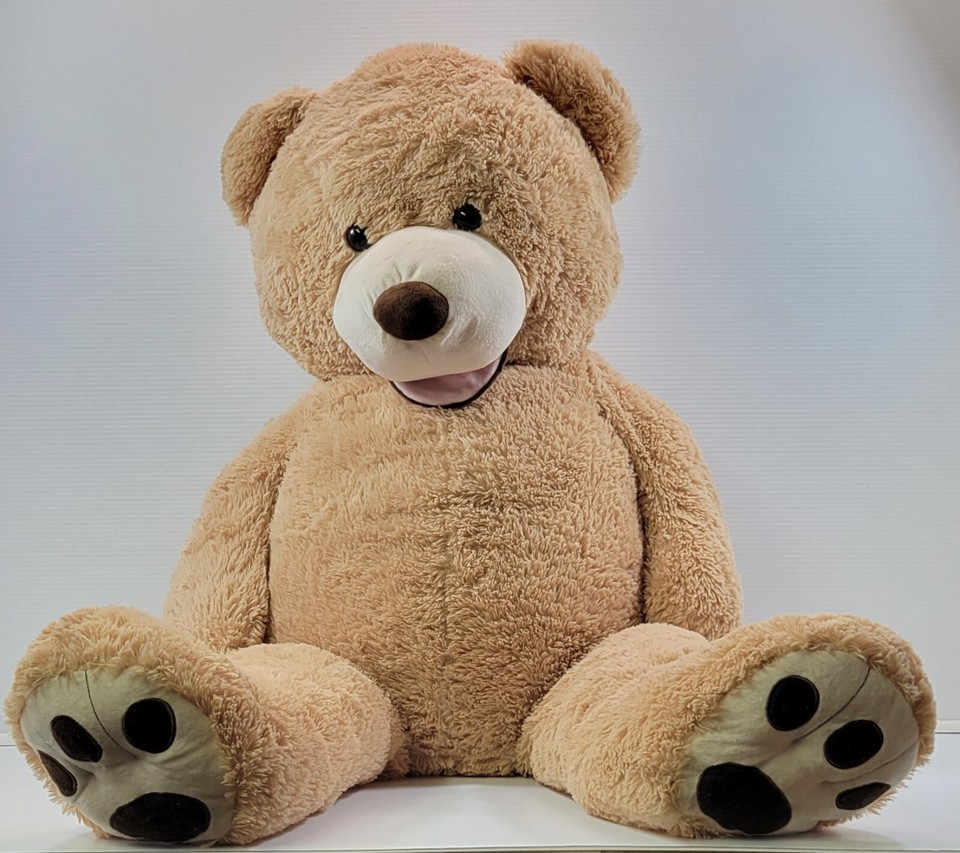 *X) Jumbo 50&quot; Giant Soft Plush Brown Stuffed Animal Bear with Embroidere... - $49.49