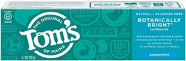 Tom&#39;s Of Maine Botanically Bright Whitening Toothpaste Peppermint 4.7 Oz (pack o - £59.94 GBP