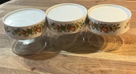 3 Vintage Pyrex Ware Store N’ See Canister Set Spice of Life Pattern - $25.00