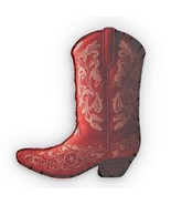 Embroidery Red Western Knee High Boots Shaped Pillow - $61.28 CAD+