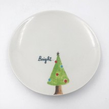 Early Rae Dunn Christmas Tree Plate Bright Small 6&quot; RARE HTF Magenta - £19.92 GBP