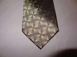 Tie Necktie Diamonds Pinwheel Striped Black Silver 58&quot; Croft Barrow All ... - $11.99