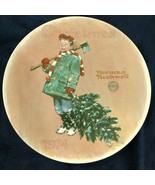 Collectors Plate Norman Rockwell Christmas 1974 Numbered Scotty Gets His Tree - $29.70