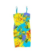 David Meister Yellow Blue Purple Sunflowers Floral Sheath Sleeveless Dre... - €63,32 EUR