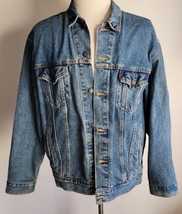 Vtg 1990s Levi&#39;s Jeans 70507-0389 Red Tab Denim Trucker Jean Jacket Size (XL) - £69.97 GBP
