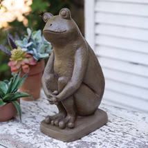 Cheerful Frog Garden Statue - £54.12 GBP
