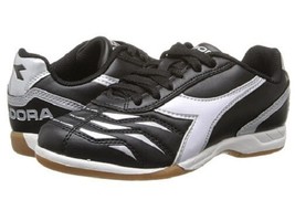 Diadora Capitano ID JR Youth Indoor Soccer Cleats Black / White Shoes Ki... - $39.99