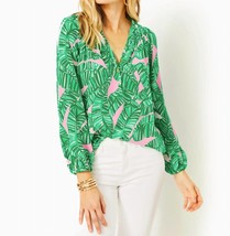 Lilly Pulitzer elsa top blouse in Conch Shell Pink Lets Go Bananas - size 2XS - £87.78 GBP