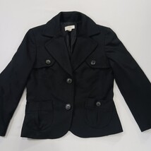 Ann Taylor Loft Women’s Black Two-Button Stretch Coat Jacket Size 2 image 13