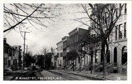 Frederick Maryland View on S Market Street Home Residences Repro Postcard U14 - £7.77 GBP
