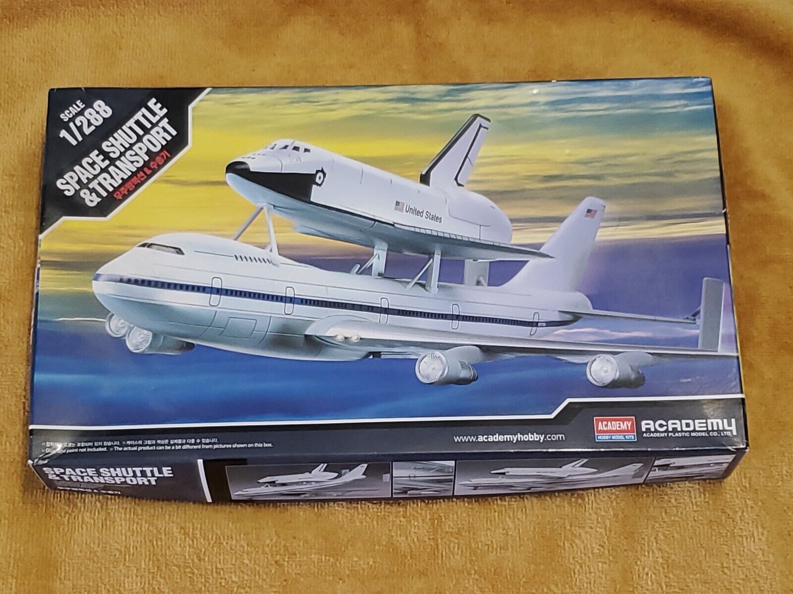 Space Shuttle & NASA Transport Plane 1:288 Scale Model Kit New Open Box Academy - £15.77 GBP