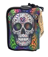 Smokezilla Sugar Skull Style #2 Smoking Recycled Pouch Case W/ Removable... - $12.86